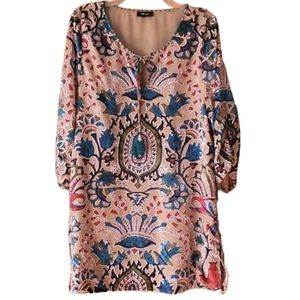 Whispers Womans Velevet Burnout‎ Boho Tunic Size Large